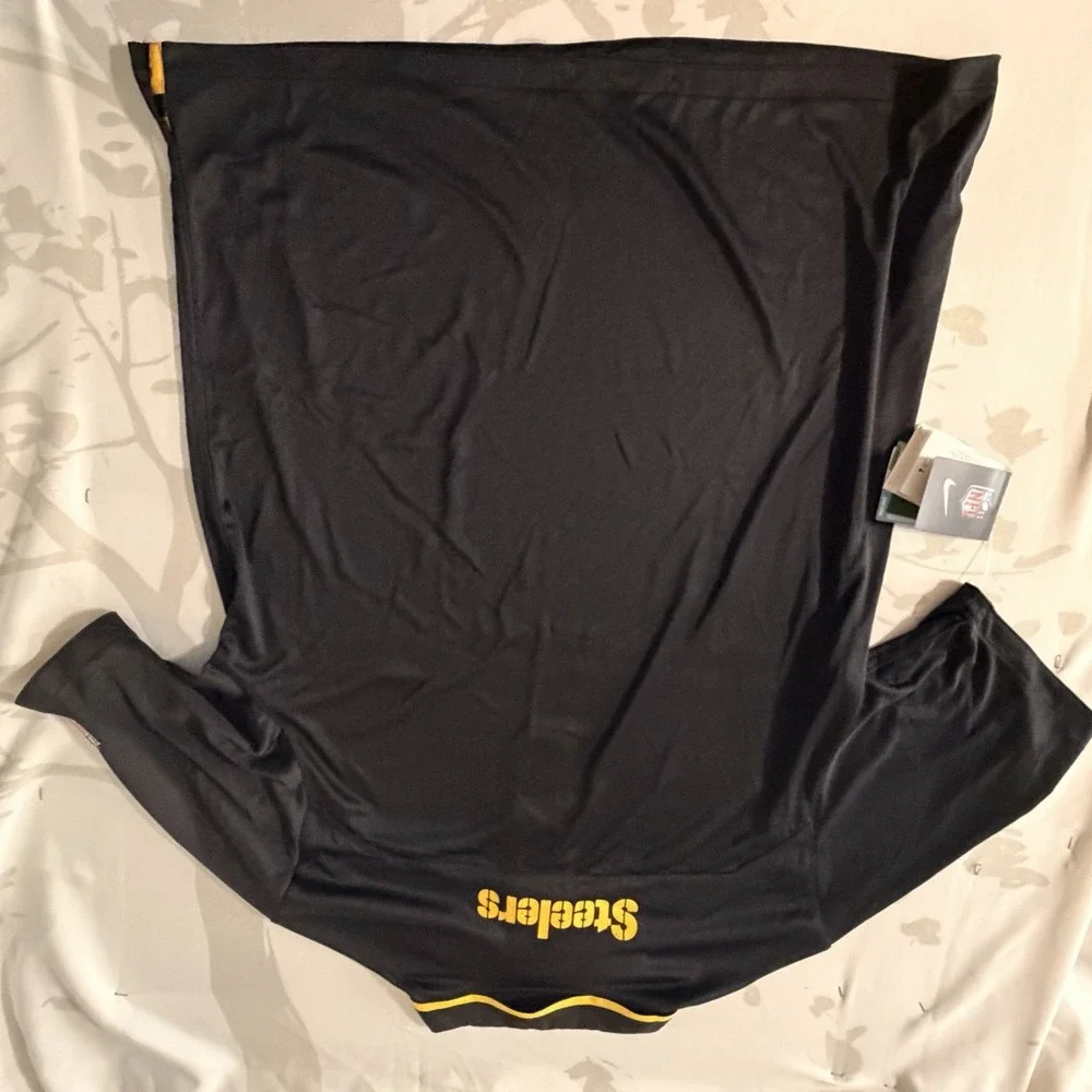 Nike Dri-Fit Pittsburgh Steelers Sideline Performance Polo Shirt Black NWT 